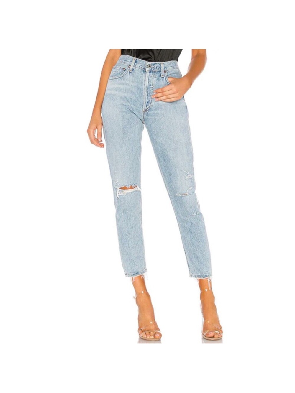 Agolde Jamie High Rise Jean in Shakedown size 27